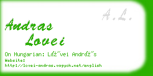 andras lovei business card